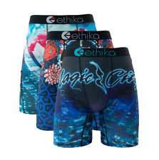 Confezione 3 - Slip Boxer Uomo The Staple Nuovo Elegante Traspirante Ethika UK