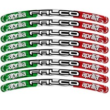 Aprilia Falco bandiera italiana grafica cerchio ruota personalizzata x 12 pezzi