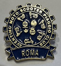 Vespa Aventino Moto Scooter Piaggio Club Roma Fregio Stemma Pin Emblema Spilla
