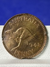 PENNY AUSTRALIA 1948 COIN VINTAGE MONETA