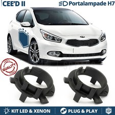 Coppia ADATTATORI montaggio KIT LED H7 Portalampada per Kia Cee'd II (2012-2018)