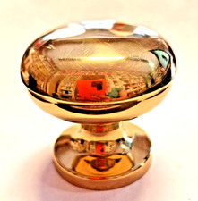 Pomolo Pomo Fisso Porta Portone Ottone Oro Lucido mm. 70x60 ARIENI