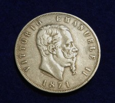 1871-M BN Italia 5 Lire -