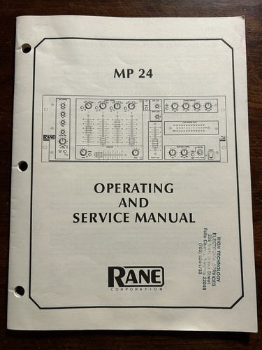 Rane corporation mp24 - rane,