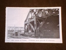 I Lavori del Canale di Panama del 1913 Colossali conche di Gatun Porta girevole