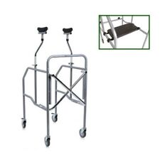 Deambulatore ascellare pieghevole - Deambulatore 4 ruote completo di sedile