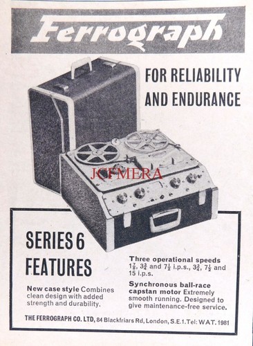 Ferrograph reel - ferrograph, reel-to-reel
