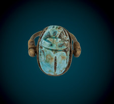 Anello Scarabeo Rame Antico