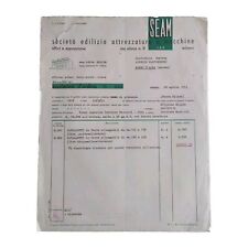 1953 SEAM Società Edilizia Attrezzature E Macchine Ordine Milano C01770