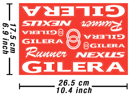 Gilera decalcomanie adesivi - gilera,