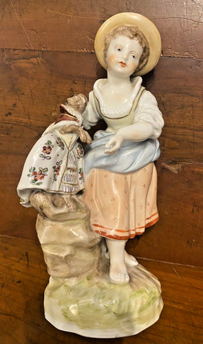 Antica statuina porcellana - antica,