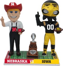Nebraska Cornhuskers vs. Iowa Hawkeyes Football Rivalry Bobblehead NCAA College