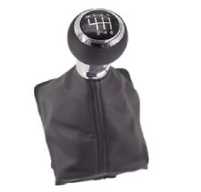 Cuffia Cambio + Pomello Per Audi A3 8P 2003-2013 In Pelle 6 Marce Con Agganci