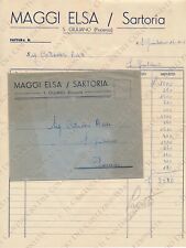 1954 SAN GIULIANO Sartoria Maggi Elsa Piacenza Ricevuta intestata con busta
