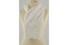 Sciarpa stola sciarpina bianco