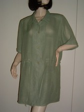 CAMICIA CAMICETTA DONNA VERDE TAGLIA UK16 TAGLIE FORTI LEGGI LE MISURE