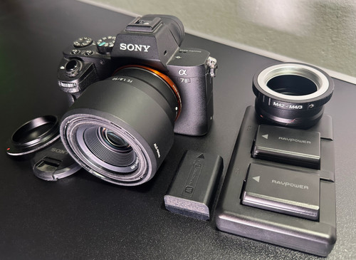 Sony alpha7ii con obiettivo - con,