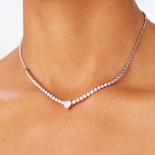 Collana Cuore Zirconi Sagapo