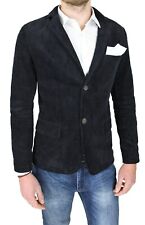Giacca uomo in velluto a coste invernale nero blazer casual elegante