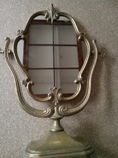 Specchio articolato girevole vintage metà secolo ottone vanità/tavolo/comò
