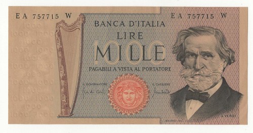 1000 lire giuseppe verdi - giuseppe, ii°