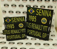Pitboard 1:43 1:18 1:24 1:12 1:8 Senna LOTUS 97T PORTUGAL 1985 spark minichamps