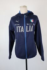 PUMA ITALIA FELPA CON ZIP GIACCA CALCIO DONNA Tg 42 WOMEN SOCCER VINTAGE JACKET