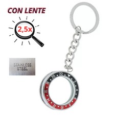 Portachiavi acciaio lente - in,
