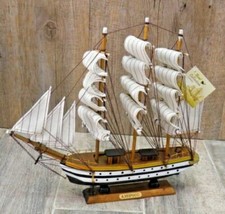 BARCA A VELA  AMERIGO VESPUCCI  IN  legno e tela linea mare RIPRODUZIONE 24 CM