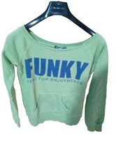 Felpa Estiva Spalle Scoperte Scollo A Barchetta Sweatshirt Tg S Sport Hip Hop 