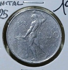 50 Lire Vulcano1958 BB+ Ottimo
