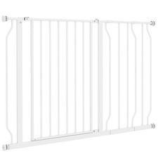 PawHut Cancelletto di Sicurezza per Cani in Acciaio e ABS Estensibile 75-115cm