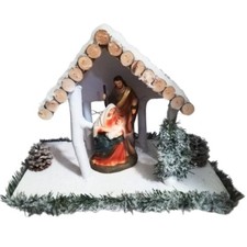 Capanna Presepe Artigianale in Legno 42 cm – Decorazione Natale