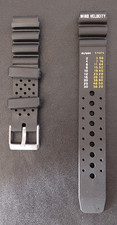 Cinturino in gomma per orologio subacqueo 18mm tipo citizen seiko wind velocity
