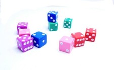 dadi dado da gioco ruolo tavola societa colori Come Foto  15x15mm