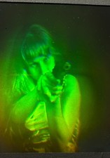 Vero ologramma laser 3D. opzione ologramma. "Non muoverti!" Vintage.