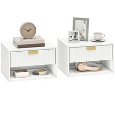 Homcom set comodini sospesi - set,