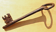 ANTICA BELLA CHIAVE GOTICA, FUCINATA MASCHIA DA PORTONE, PIEMONTE XIV-XVI° sec