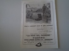advertising Pubblicità 1928 GRAMMOFONO PORTATILE LA VOCE DEL PADRONE