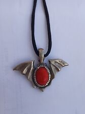 COLLANA CIONDOLO METALLO ALI PIPISTRELLO GEMMA C142