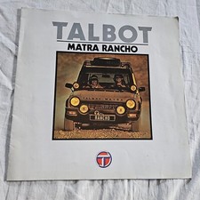 1979 Brochure Prospekt TALBOT