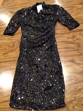 Zara Black Golden Sequined