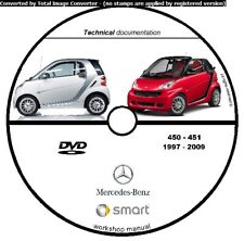 SMART 450 451 FORTWO FORFOUR ROADSTER MANUALE OFFICINA 1997 2009 WORKSHOP MANUAL