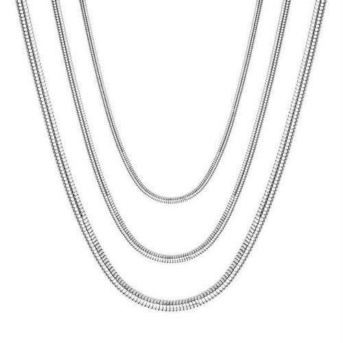 Collana argento acciaio inox