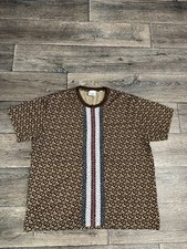 T-shirt uomo Burberry marrone monogramma taglia M 
