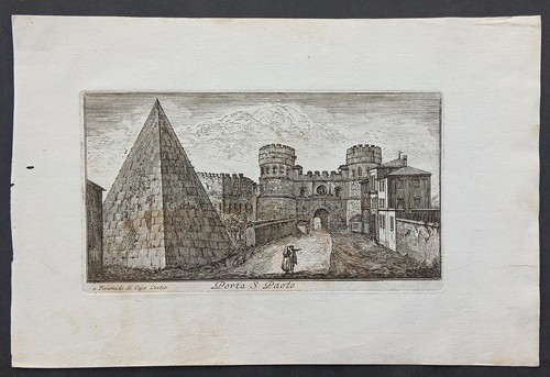 Stampa antica porta san paolo - porta,