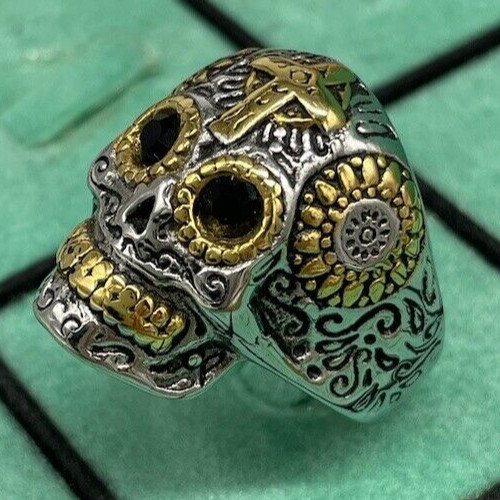 Anello uomo teschio - teschio, croce