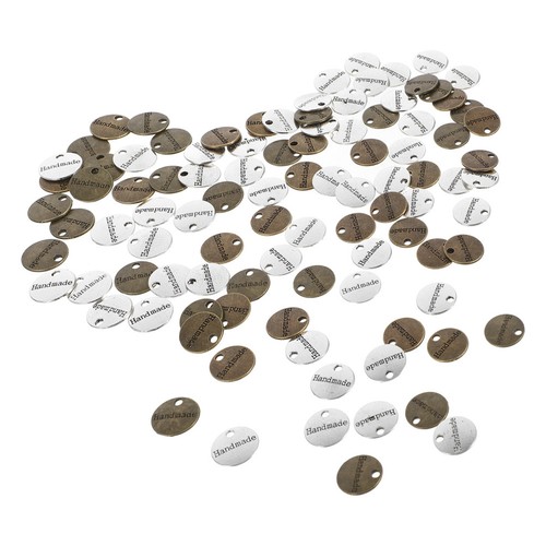 100 pezzi ciondoli tondi e - 100,
