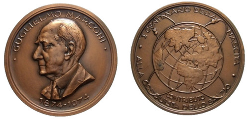 Medaglia guglielmo marconi - guglielmo,