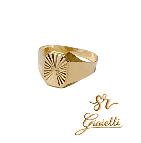 Anello scudo ottagonale - ottagonale, oro